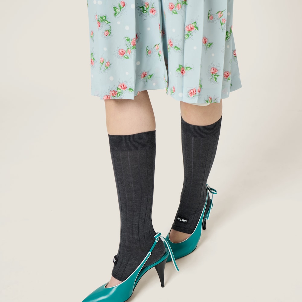 Nappa leather slingback pumps