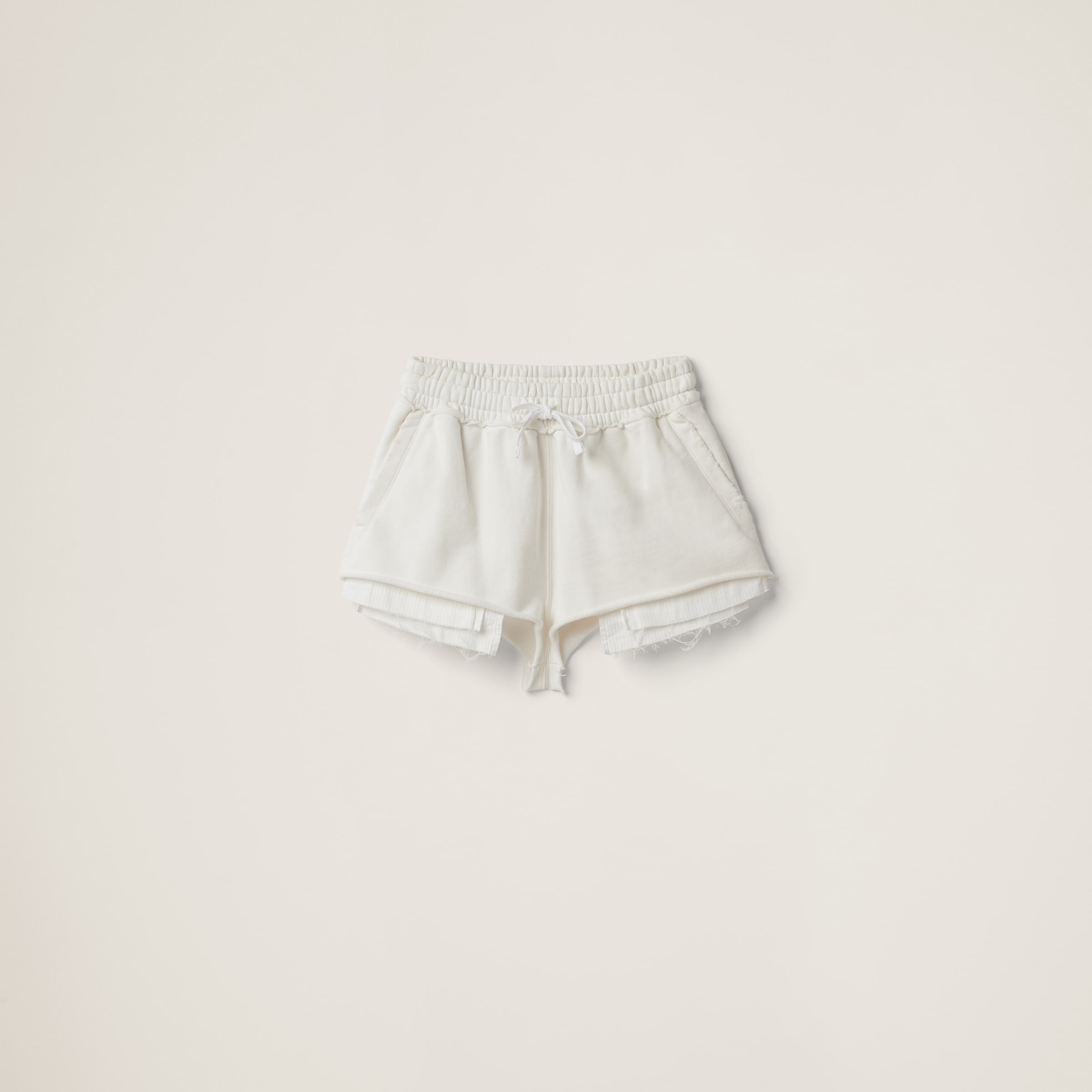 Embroidered cotton shorts