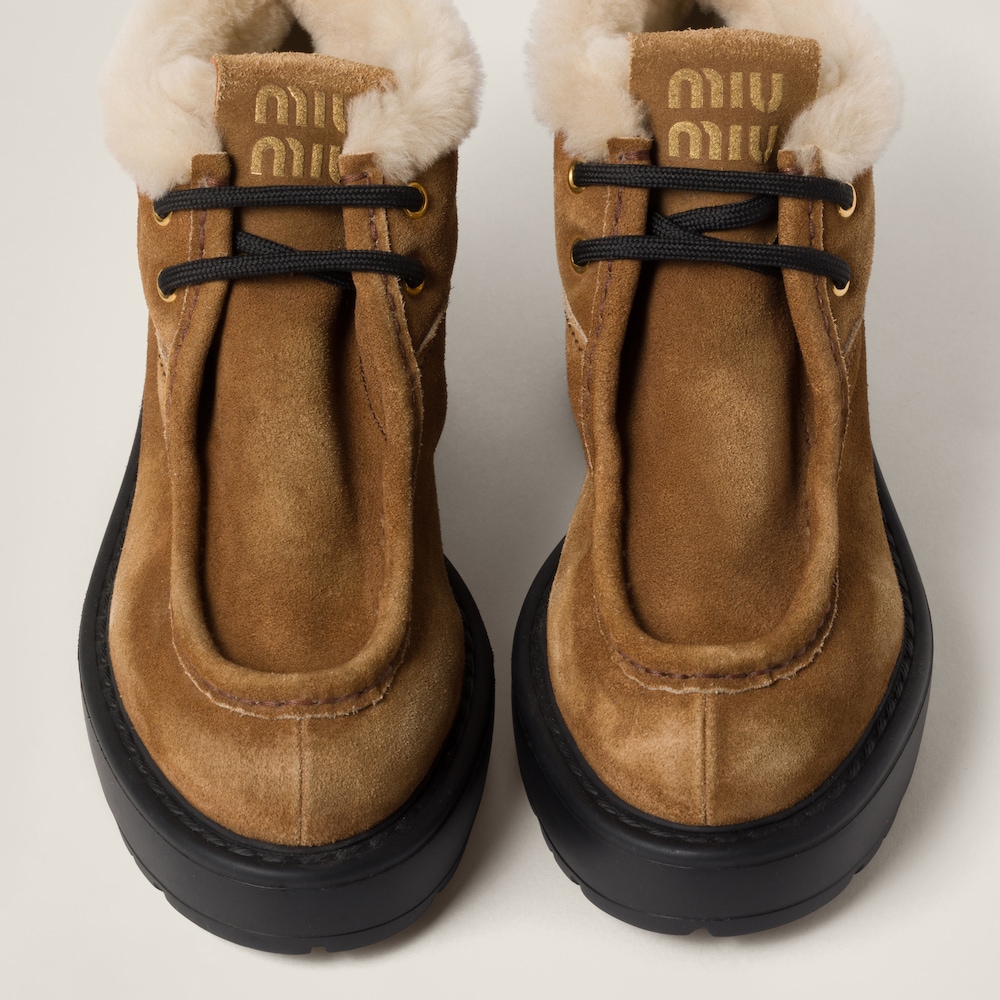 Faded suede booties