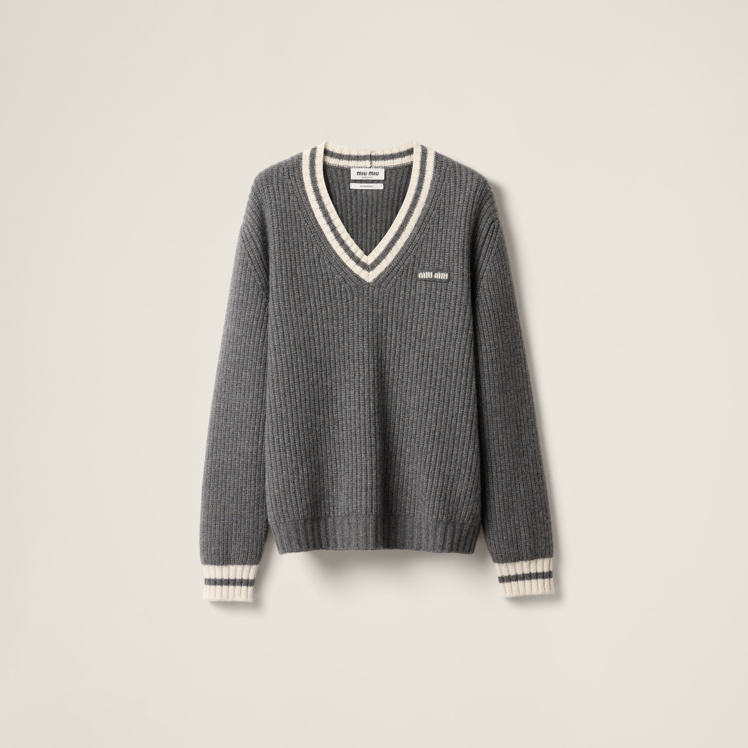 Wool and cashmere V-neck sweater