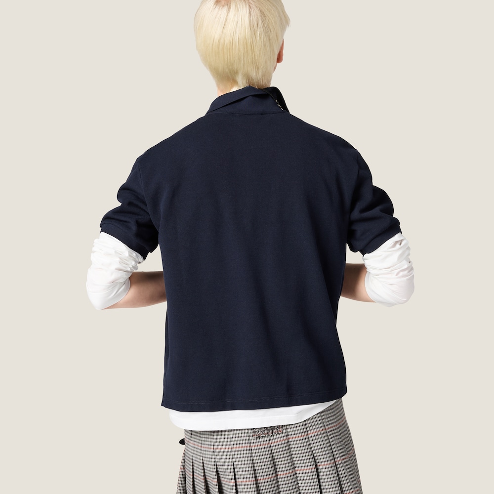 Piqué and jersey polo shirt