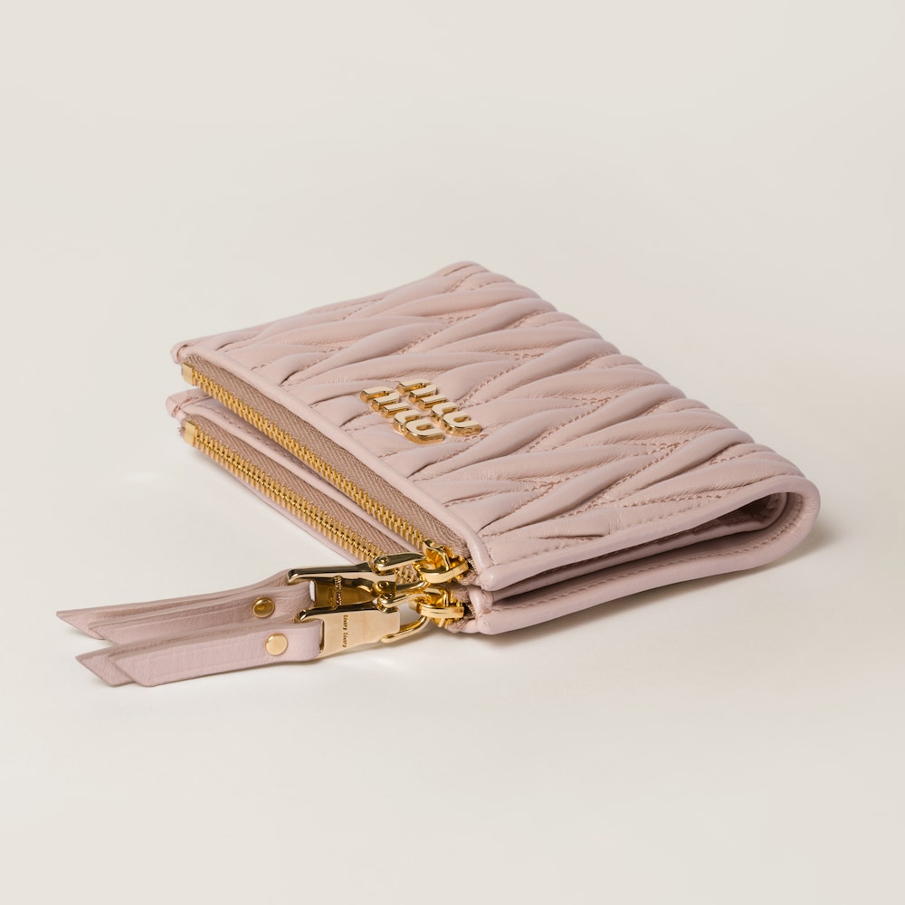 Small wallet in matelassé nappa leather