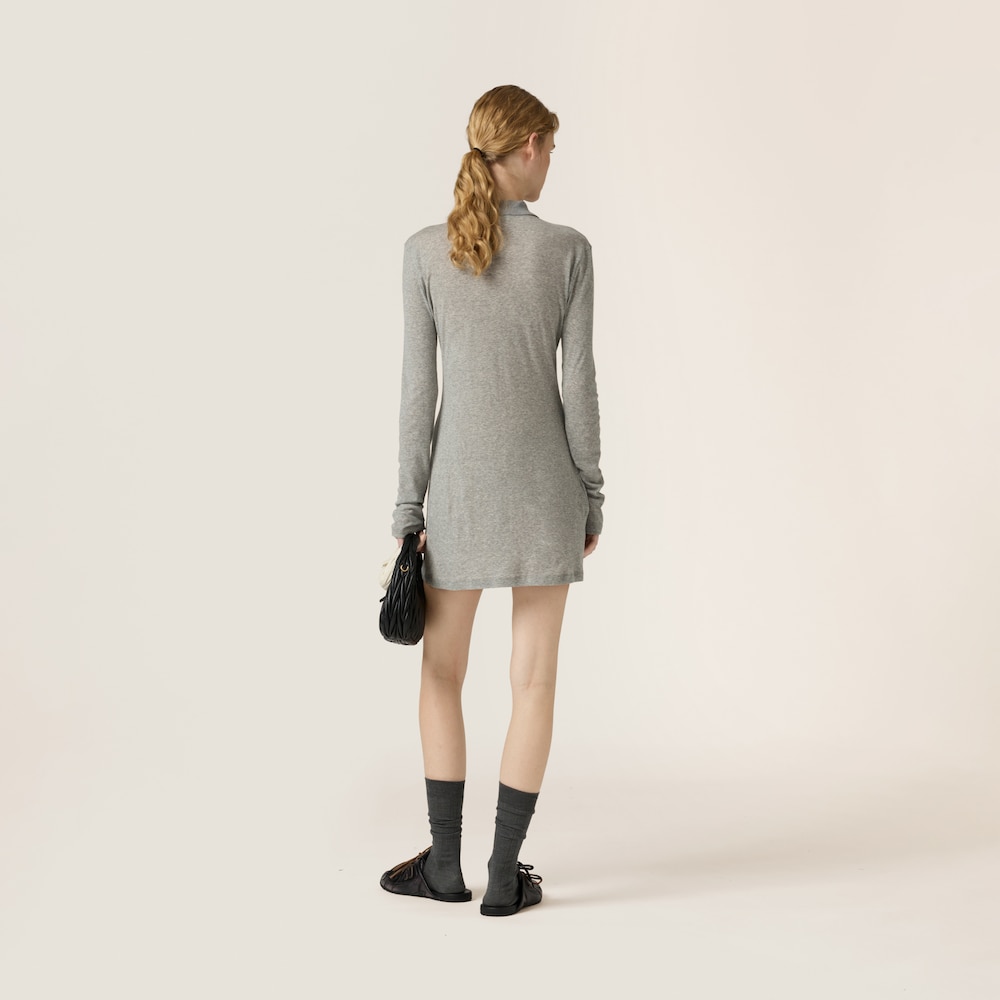 Ribbed jersey mini-dress
