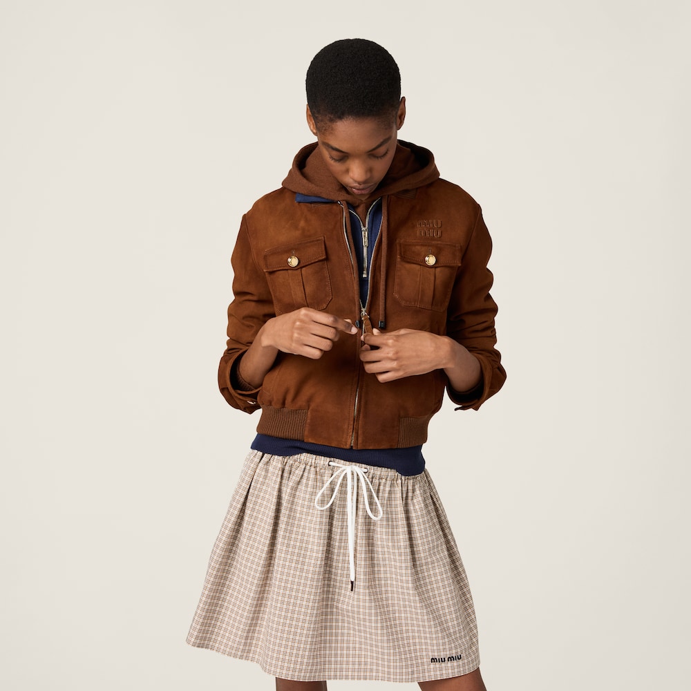 Waxed suede jacket