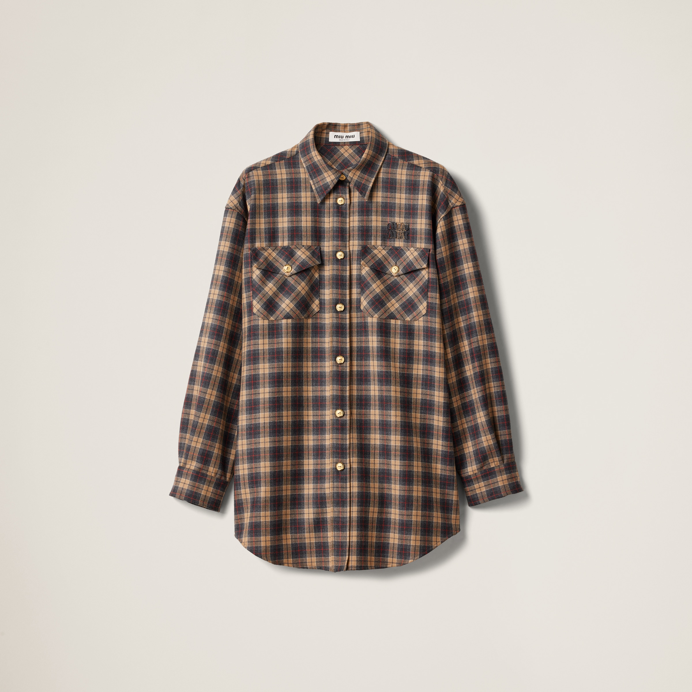 Wool tartan shirt