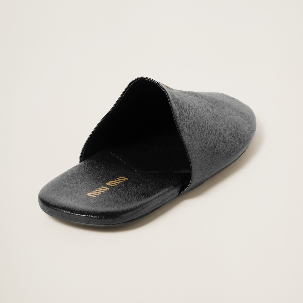 Leather slippers