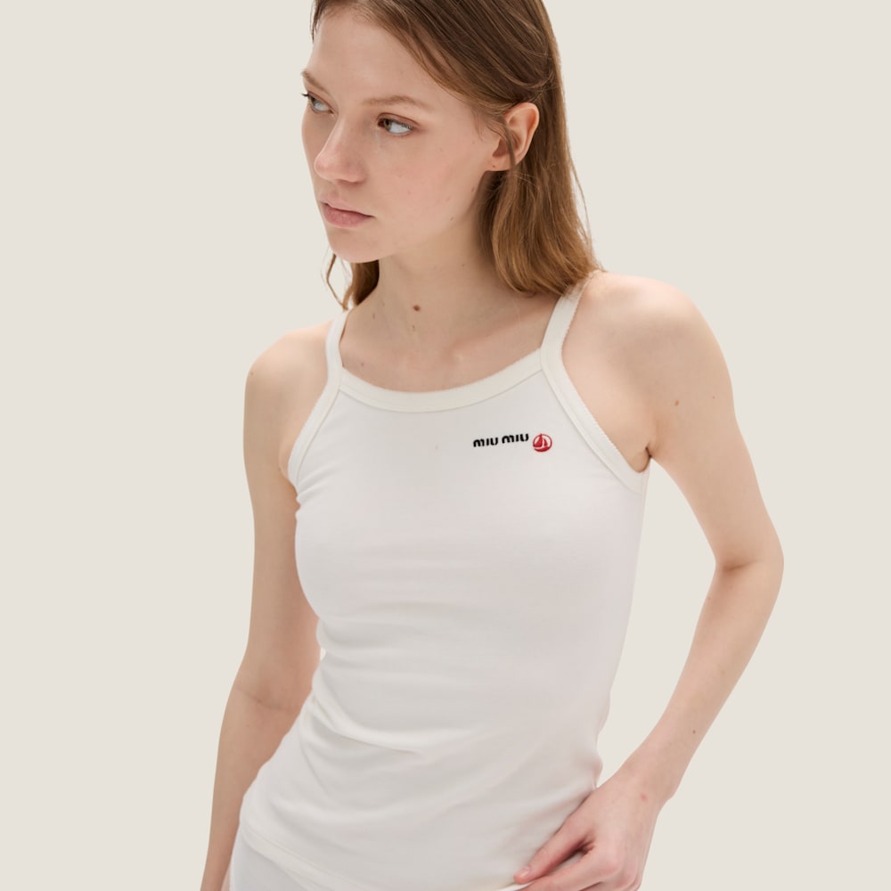 Petit Bateau X Miu Miu stretch jersey top