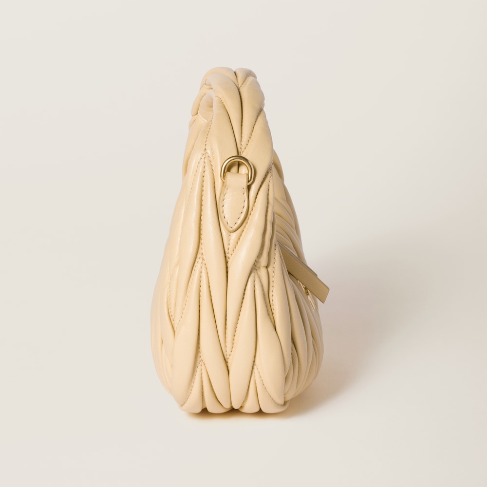 Wander matelassé nappa leather hobo mini-bag