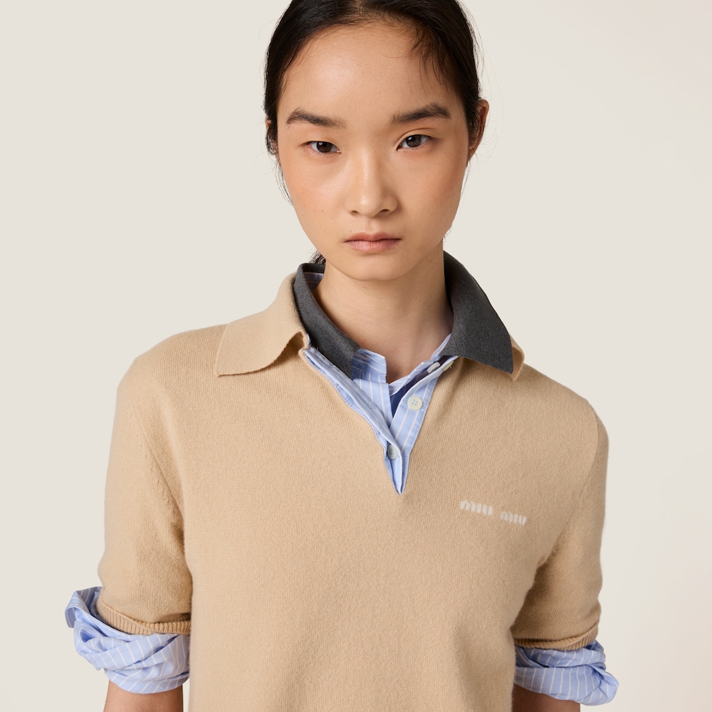 Cashmere polo sweater