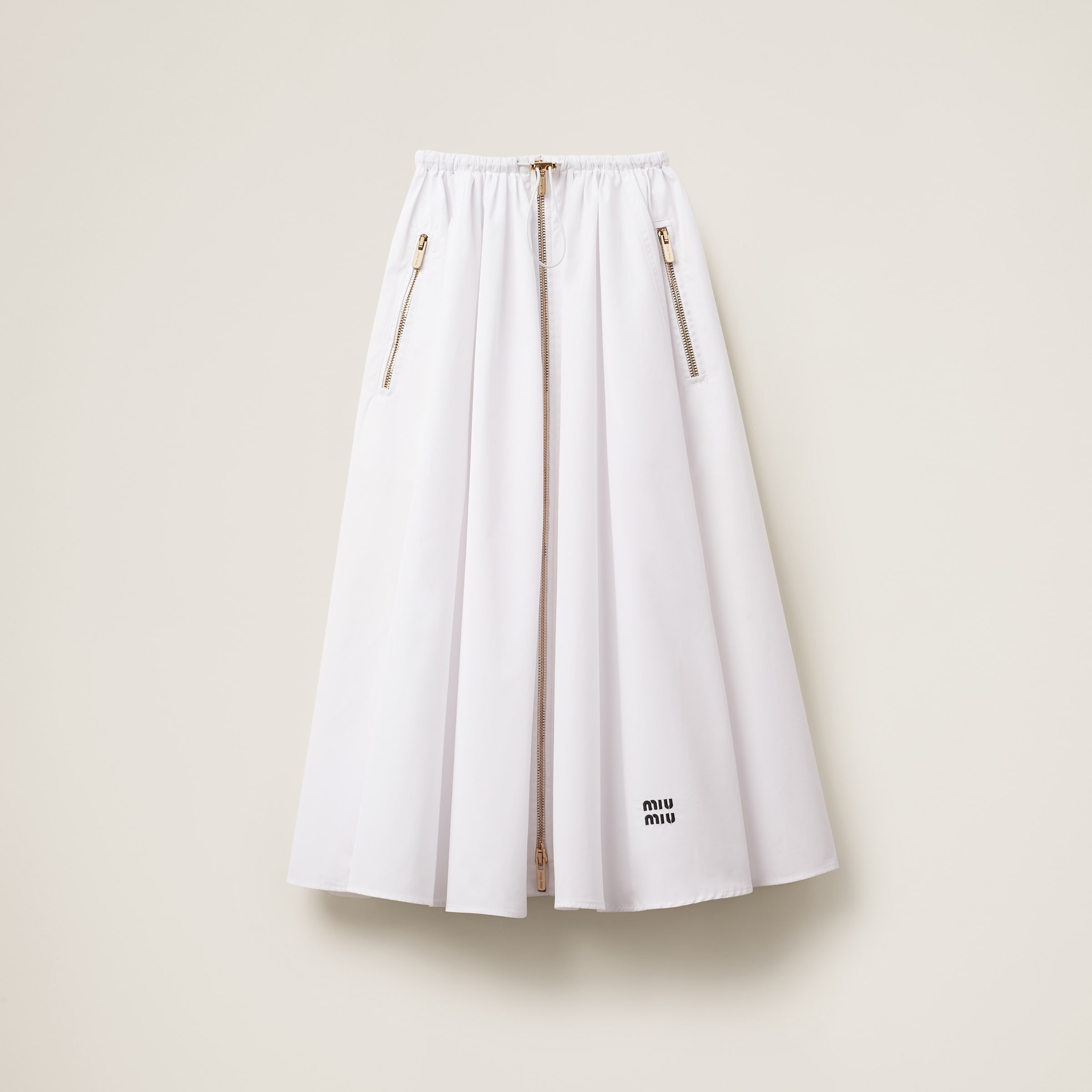 Long poplin skirt