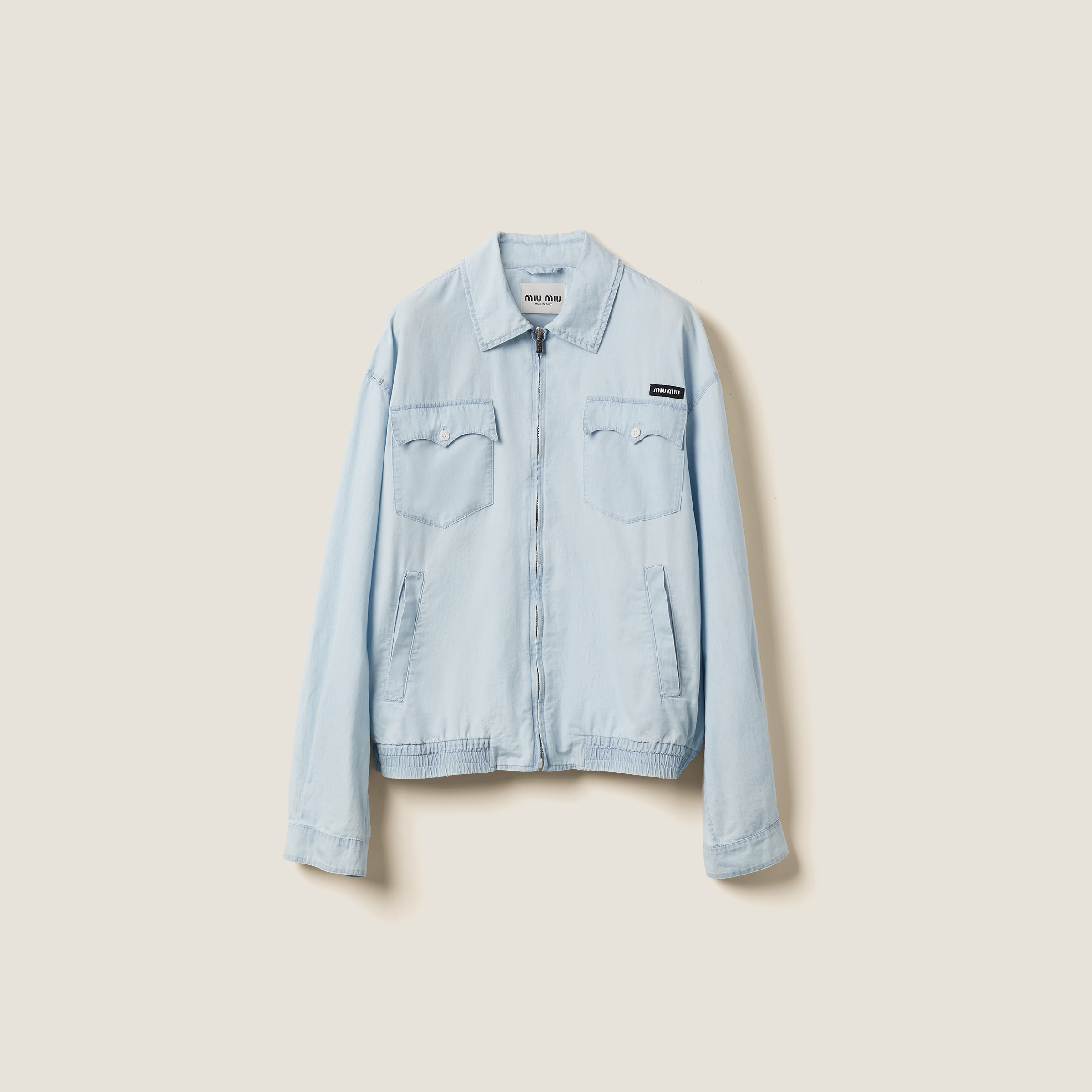 Chambray blouson jacket