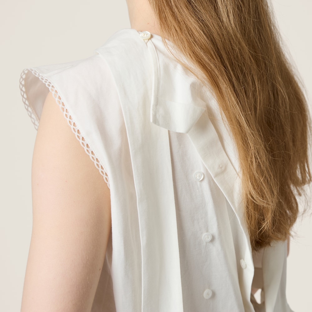 Slubbed poplin dress