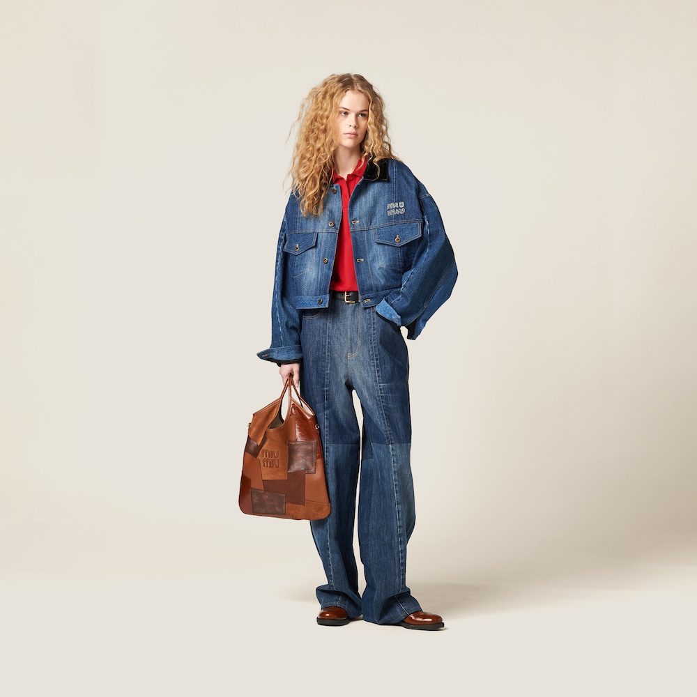 IVY leather patchwork bag