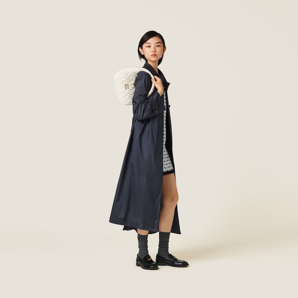 Technical silk coat
