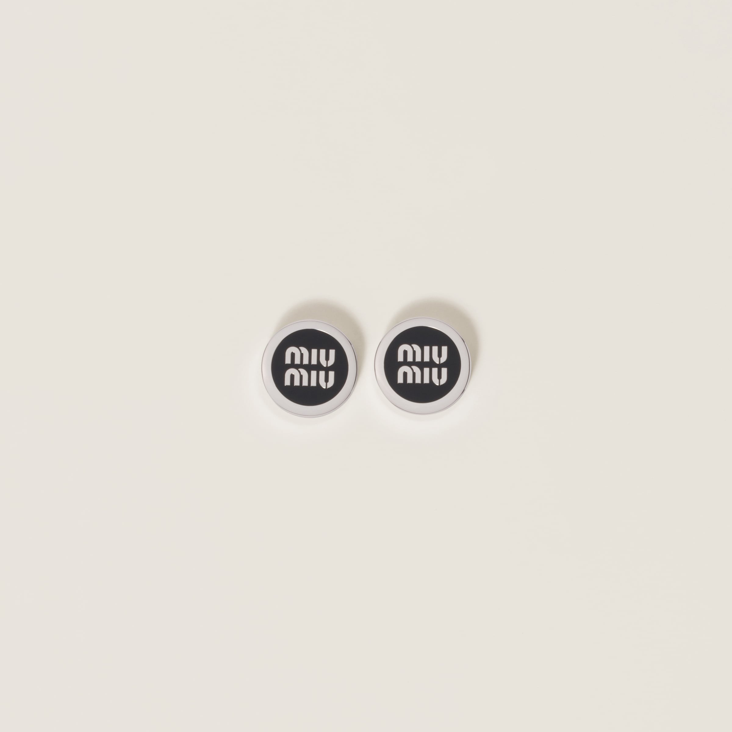 Enameled metal earrings