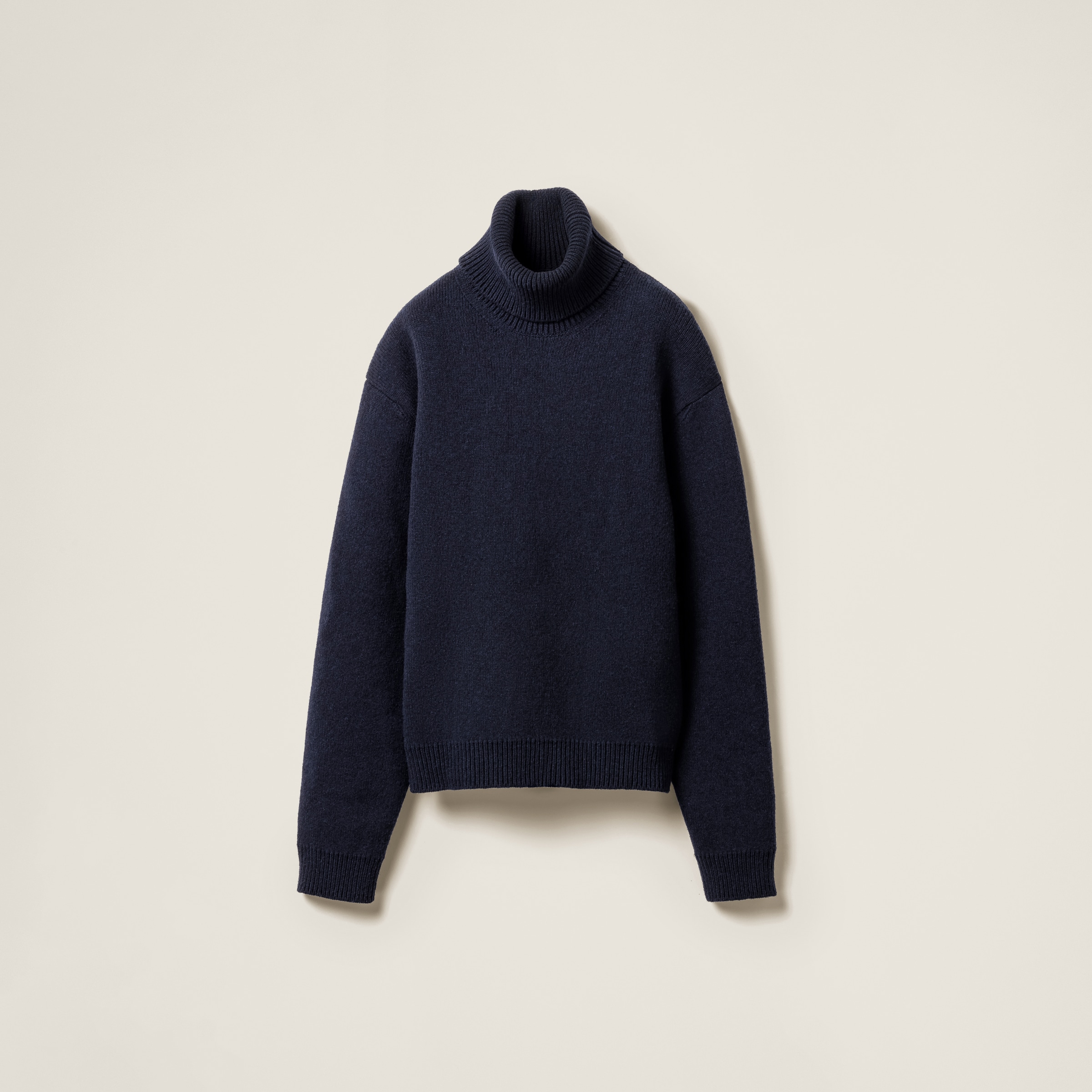 Shetland wool turtleneck jumper