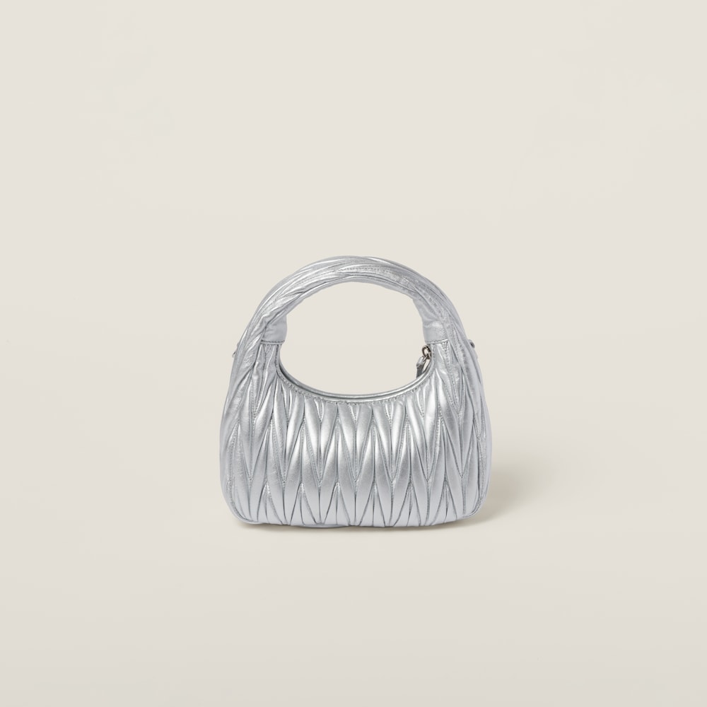 Wander matelassé nappa leather hobo bag