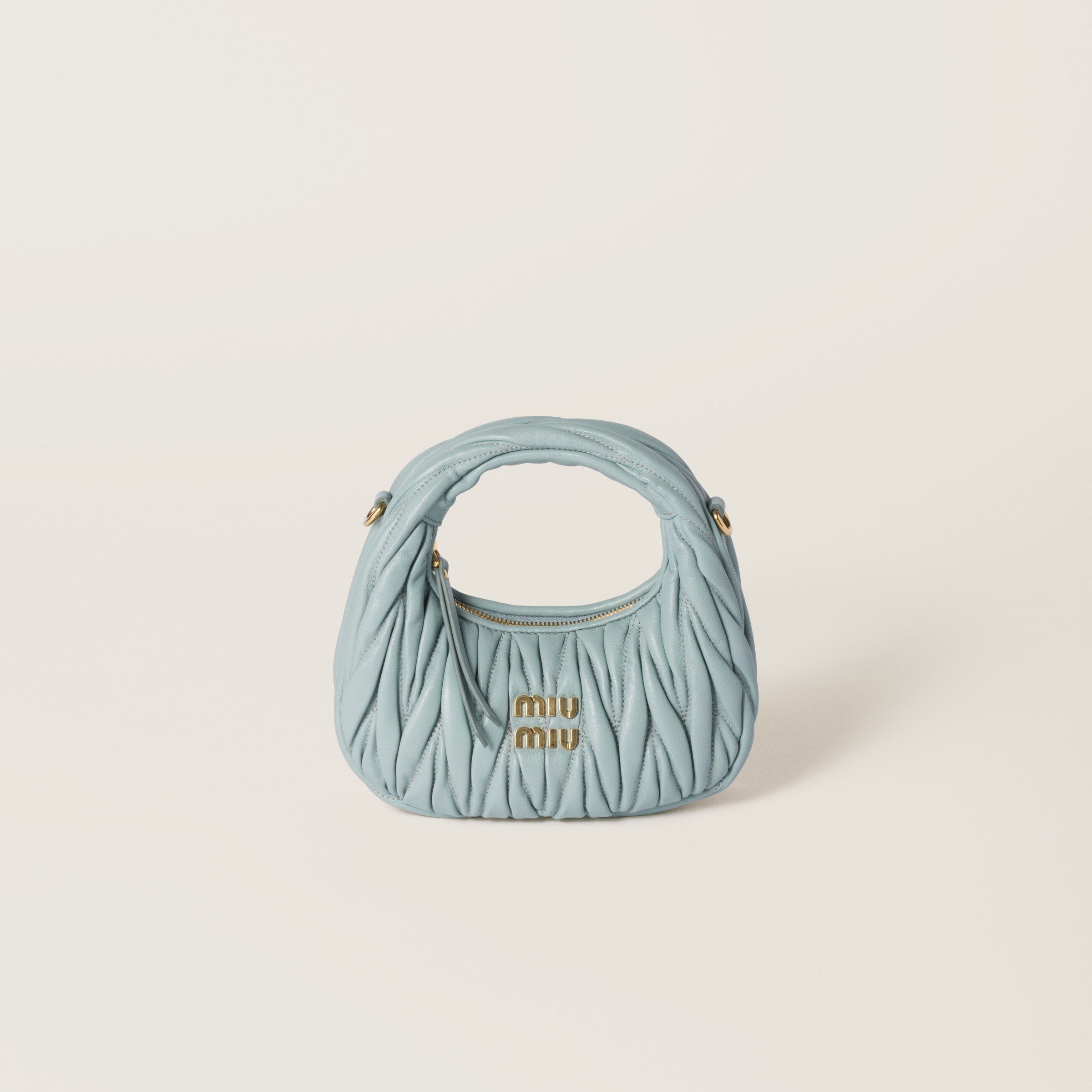 Wander matelassé nappa leather hobo mini-bag