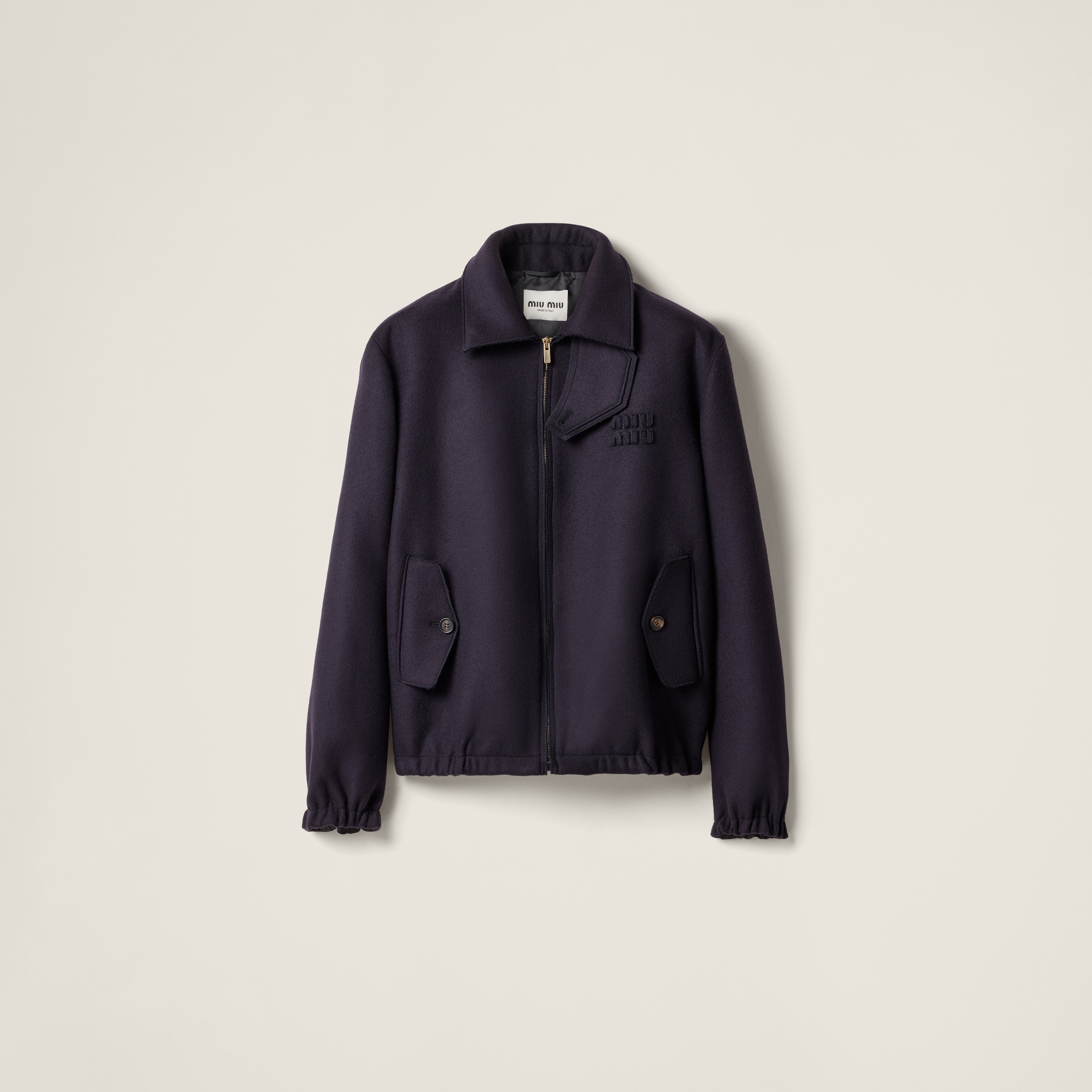 Wool blouson jacket