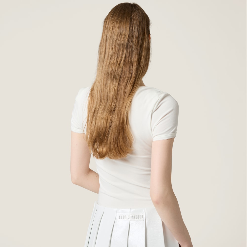 Petit Bateau X Miu Miu stretch jersey regular T-shirt