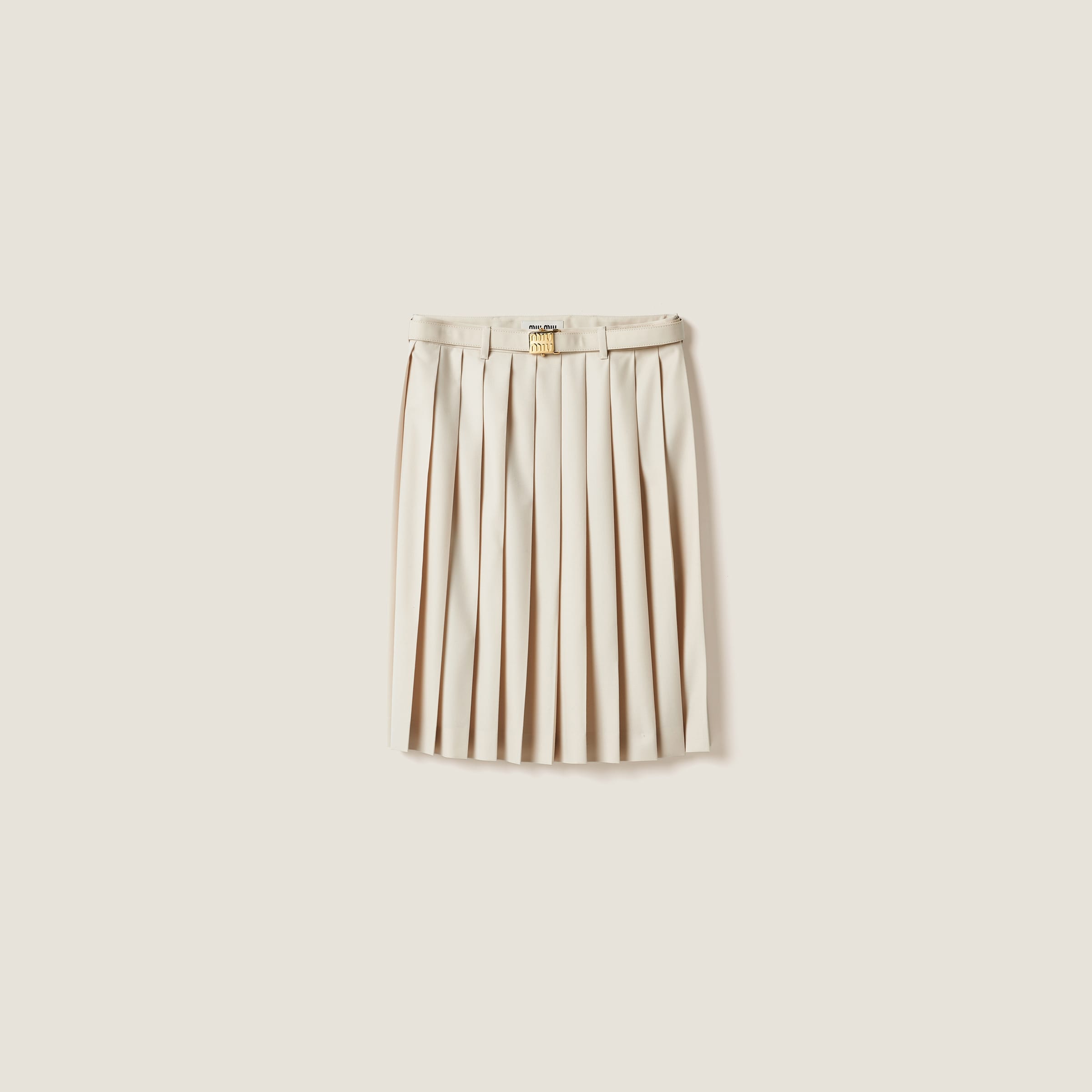Pleated batavia skirt