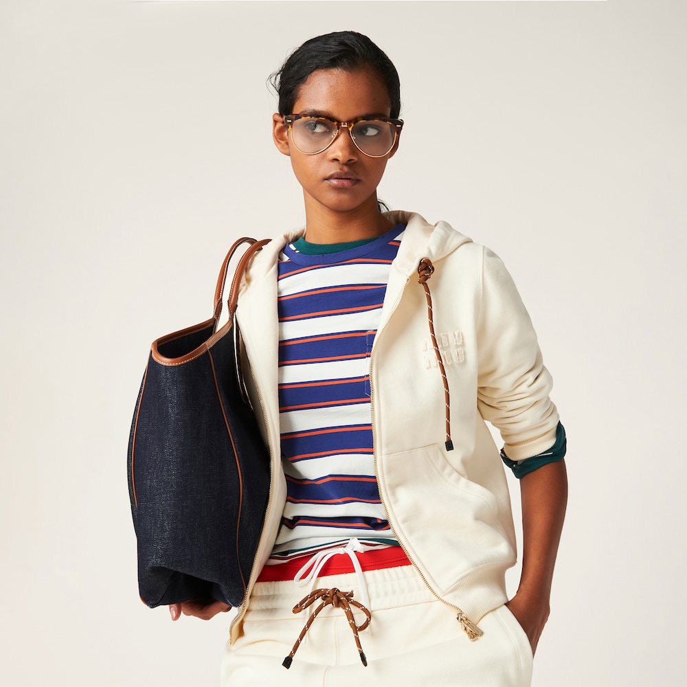 Cotton fleece zipper jacket