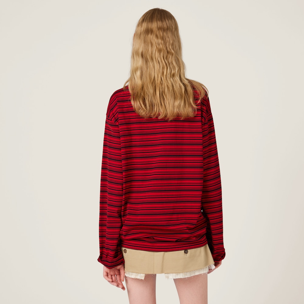 Long-sleeved cotton jersey T-shirt