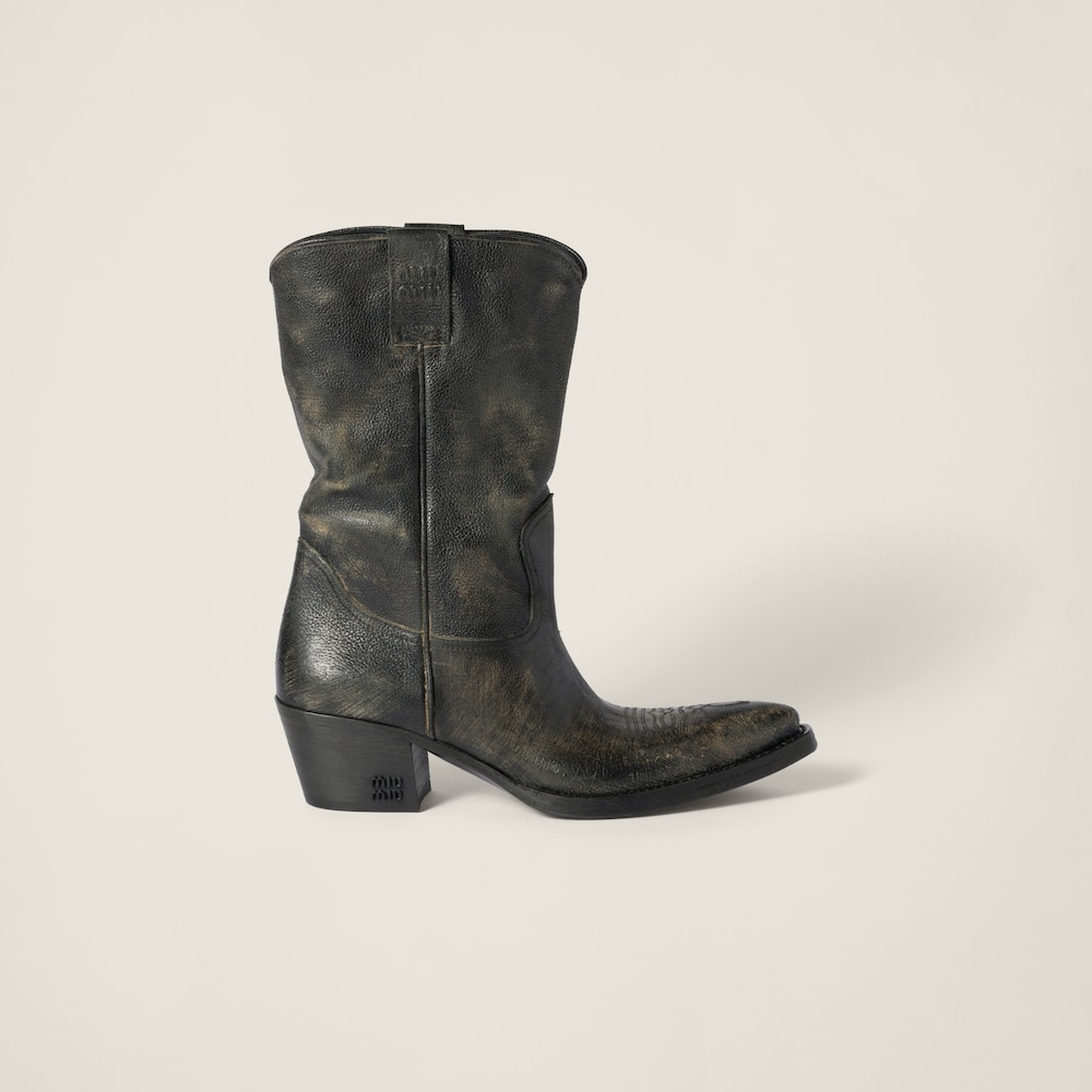 Leather boots