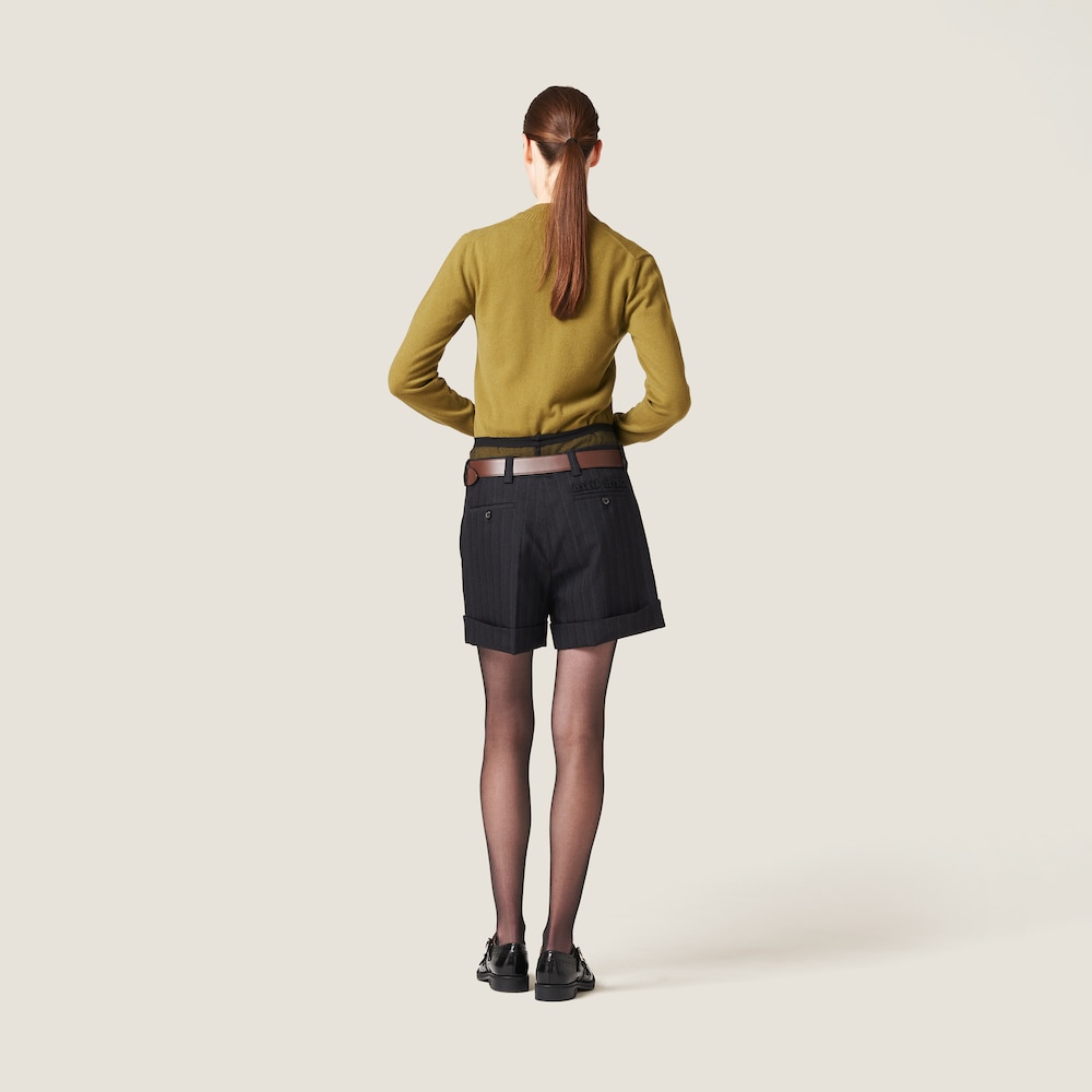 Pinstripe Bermuda shorts