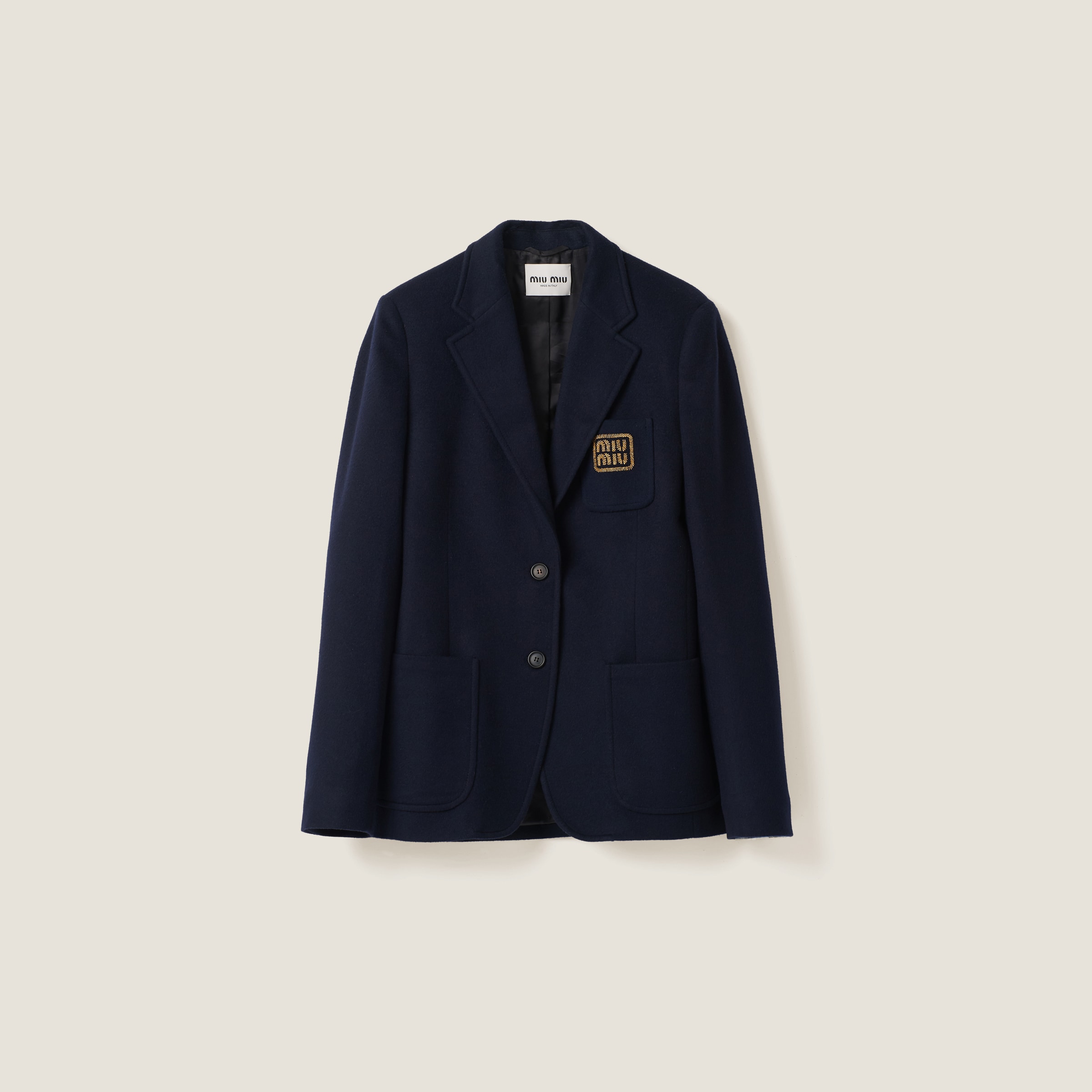 Single-breasted velour jacket