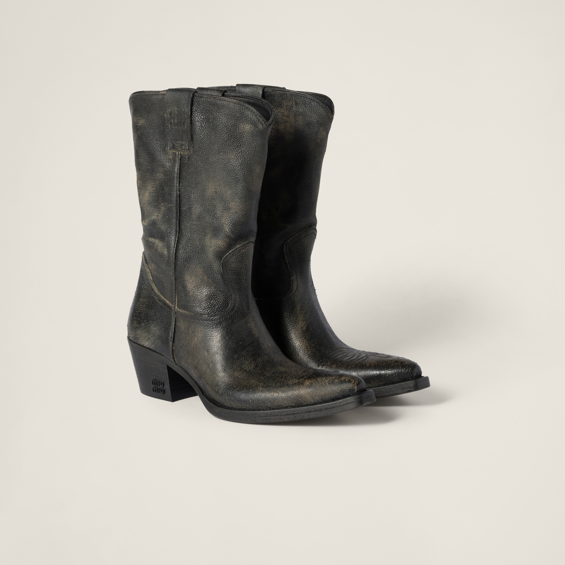 Leather boots