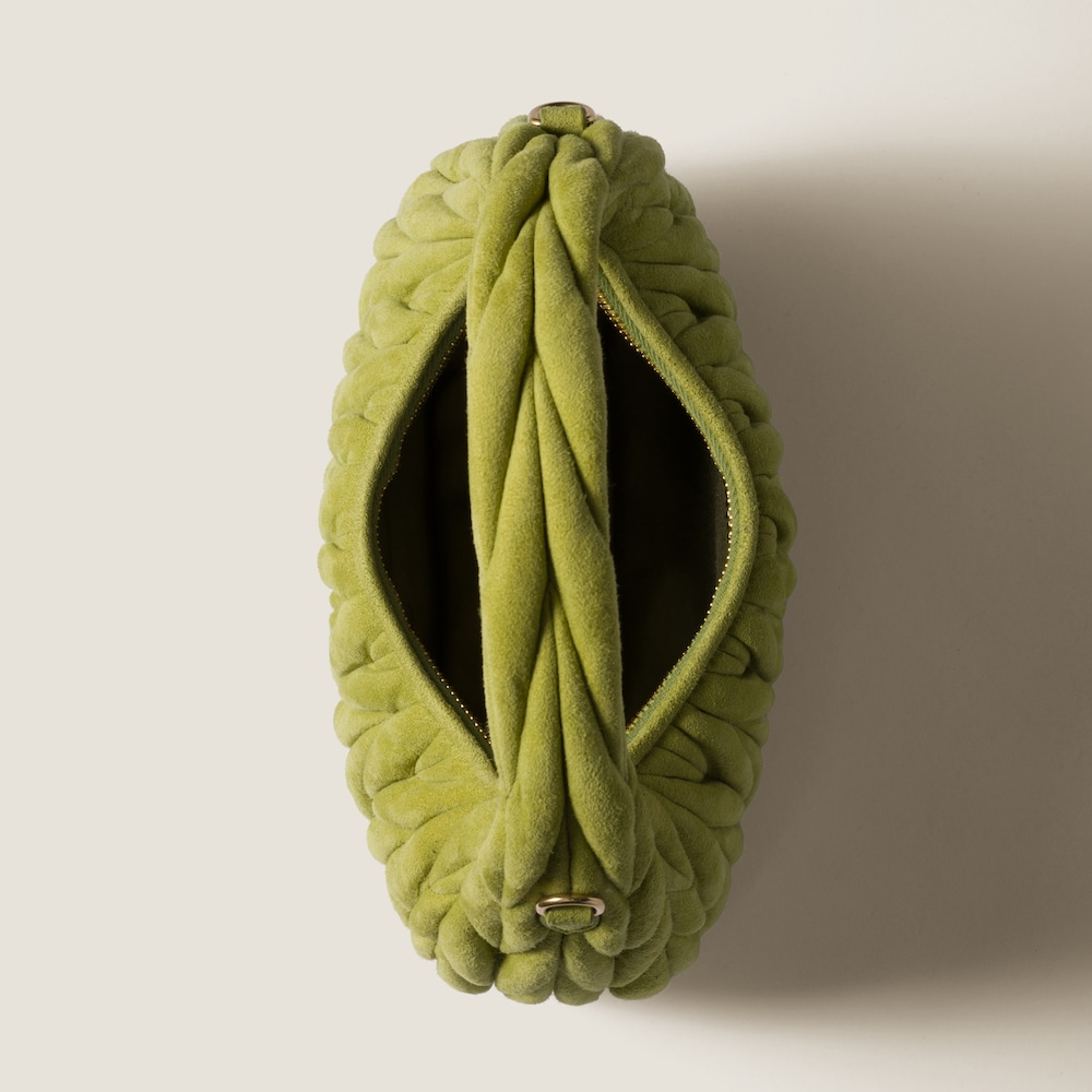 Wander matelassé suede bag