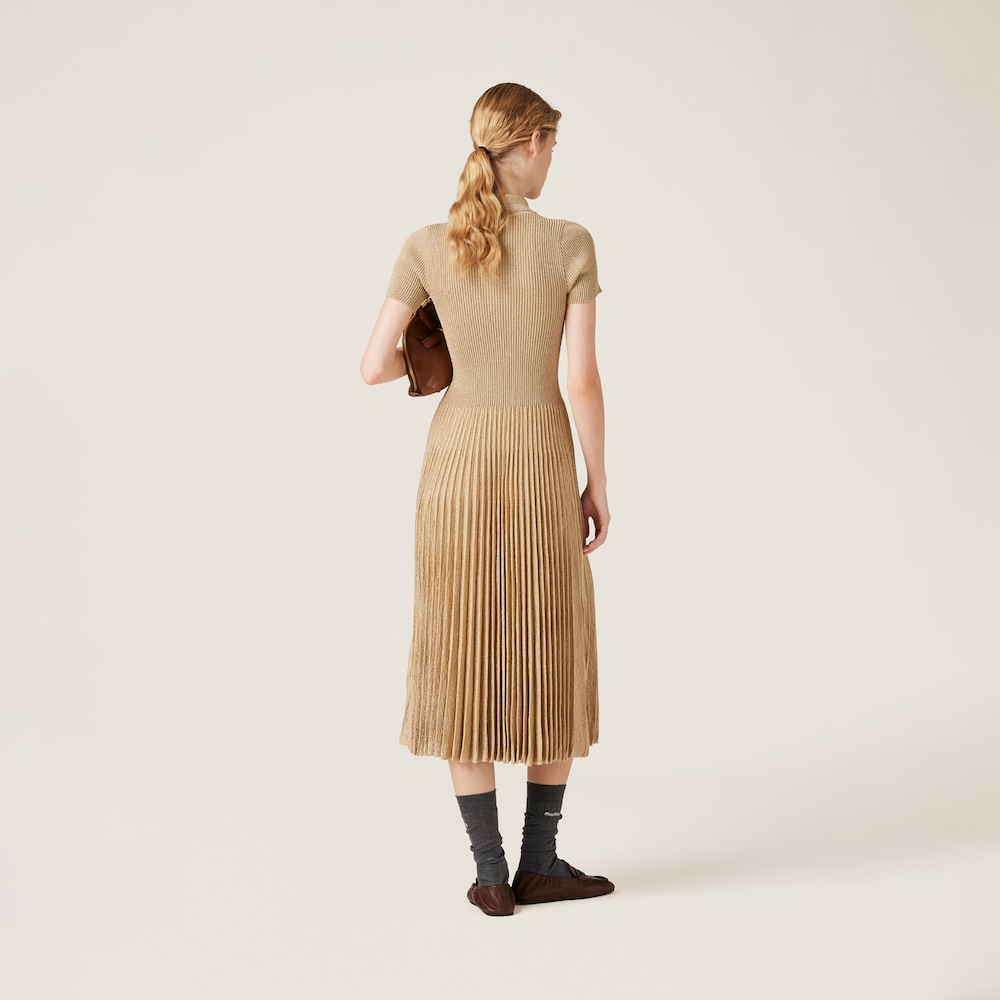 Lamé polo dress