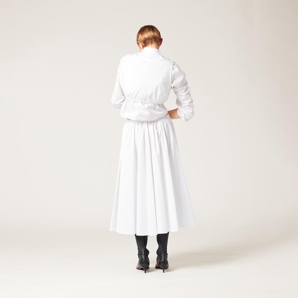 Long poplin skirt