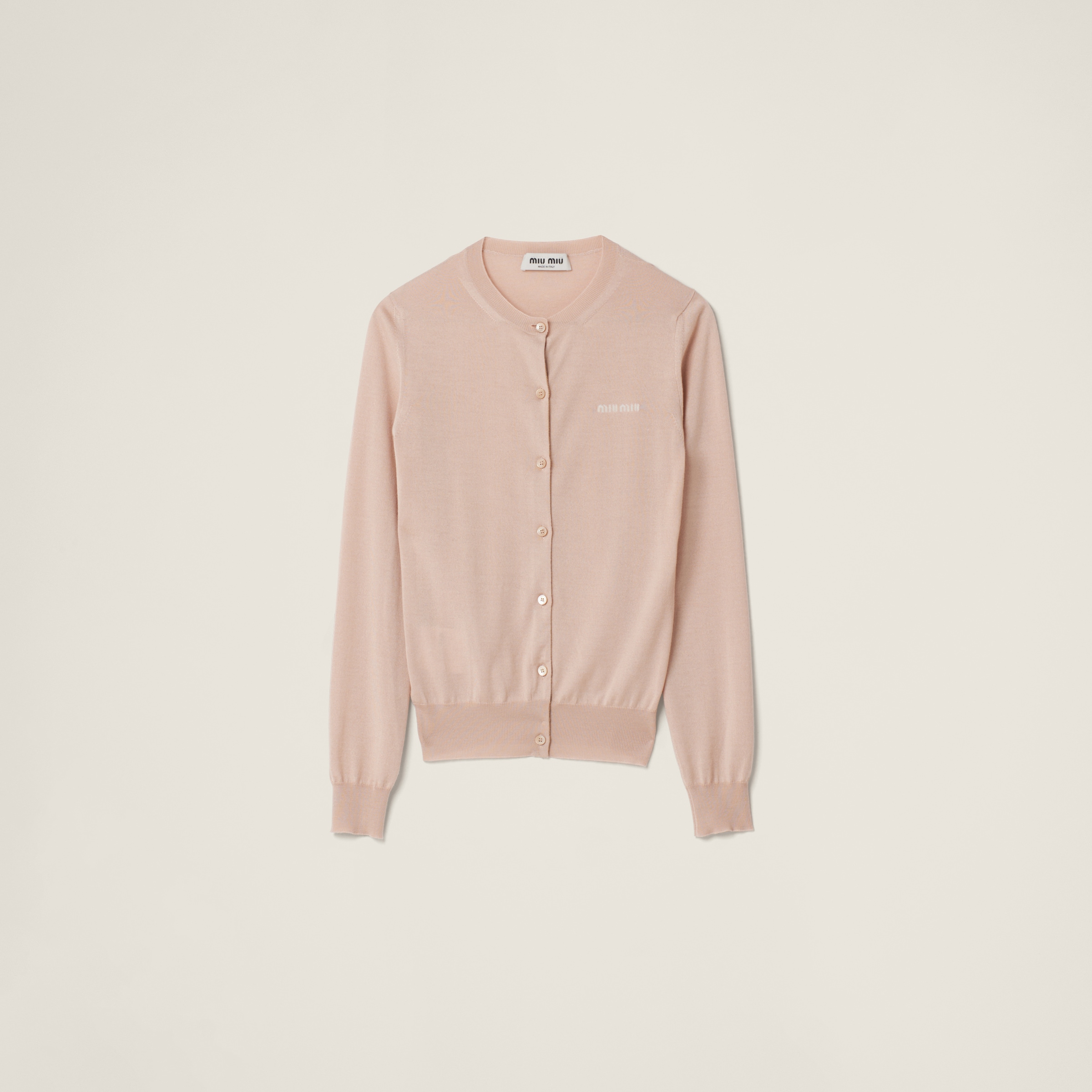 Cashmere and silk knit cardigan