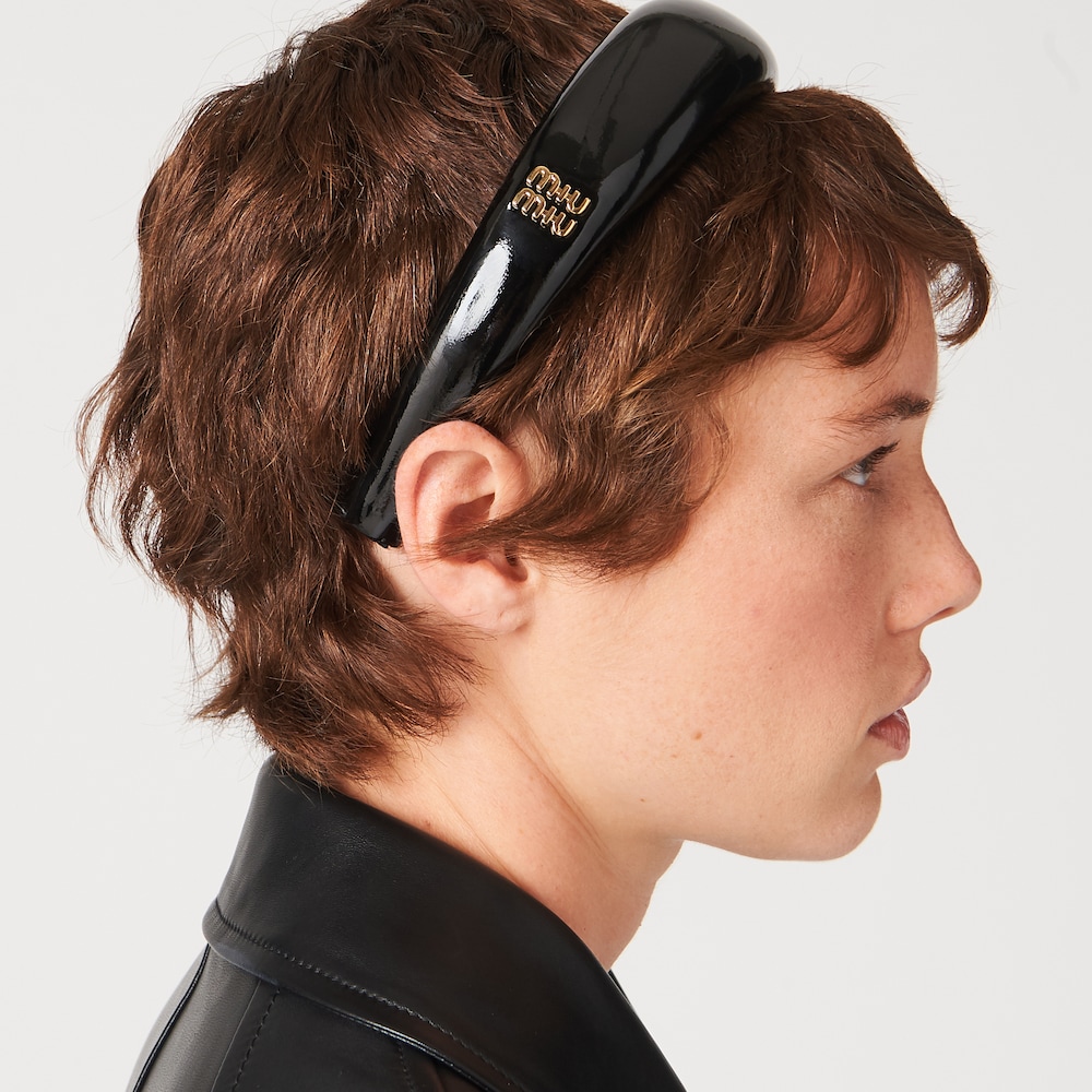 Patent leather headband