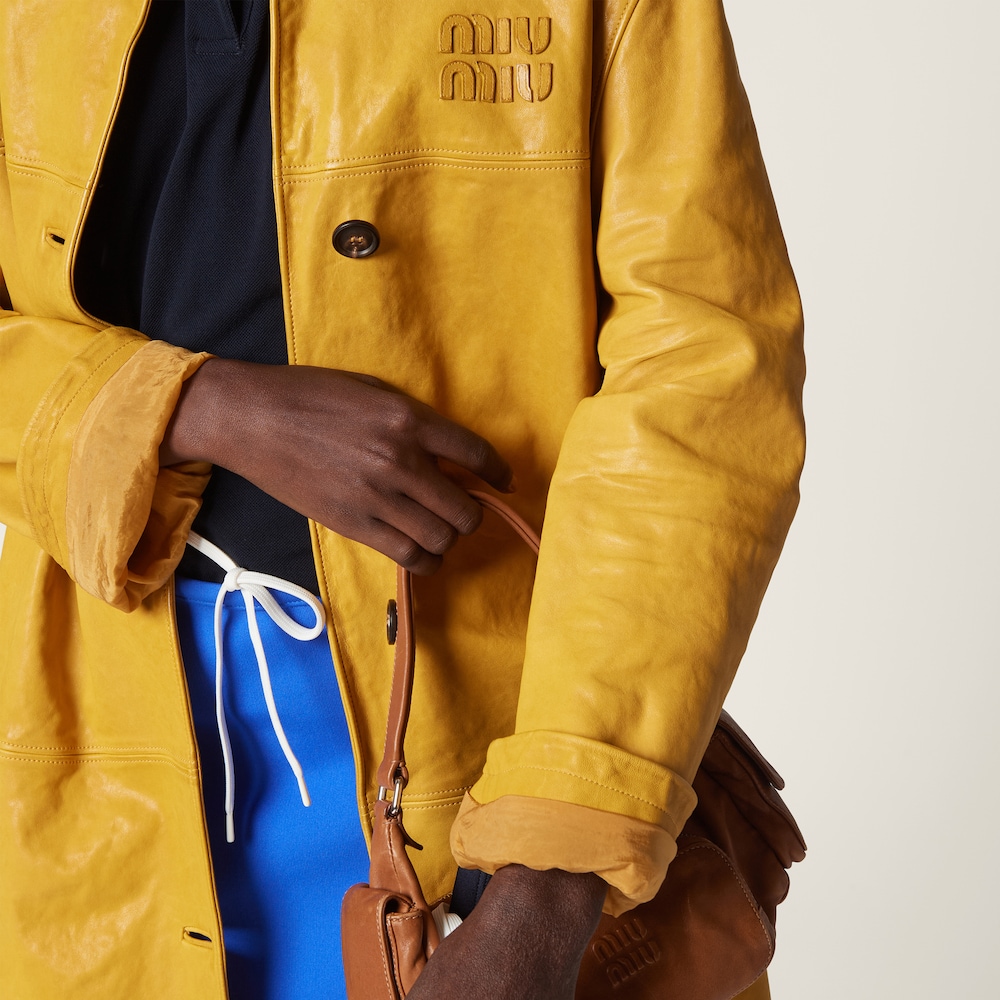 Nappa leather coat