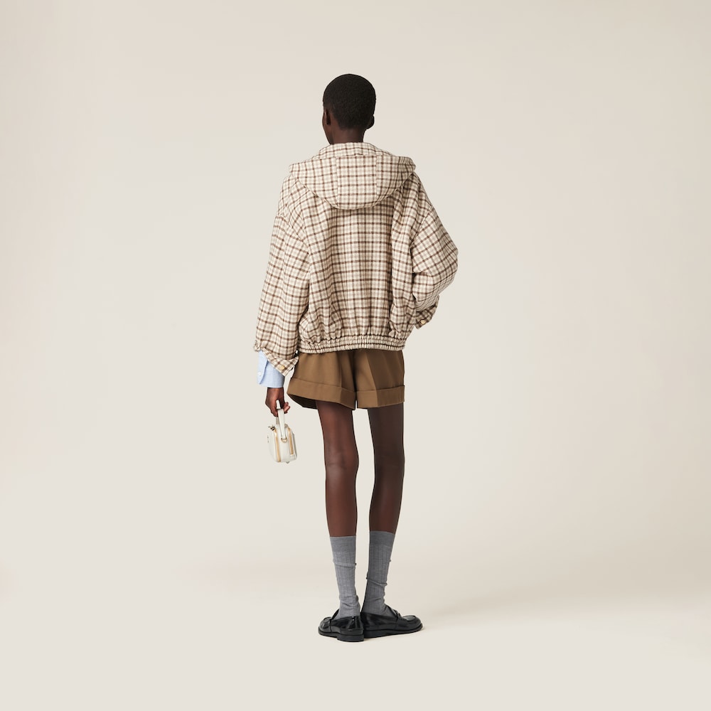 Check blouson jacket