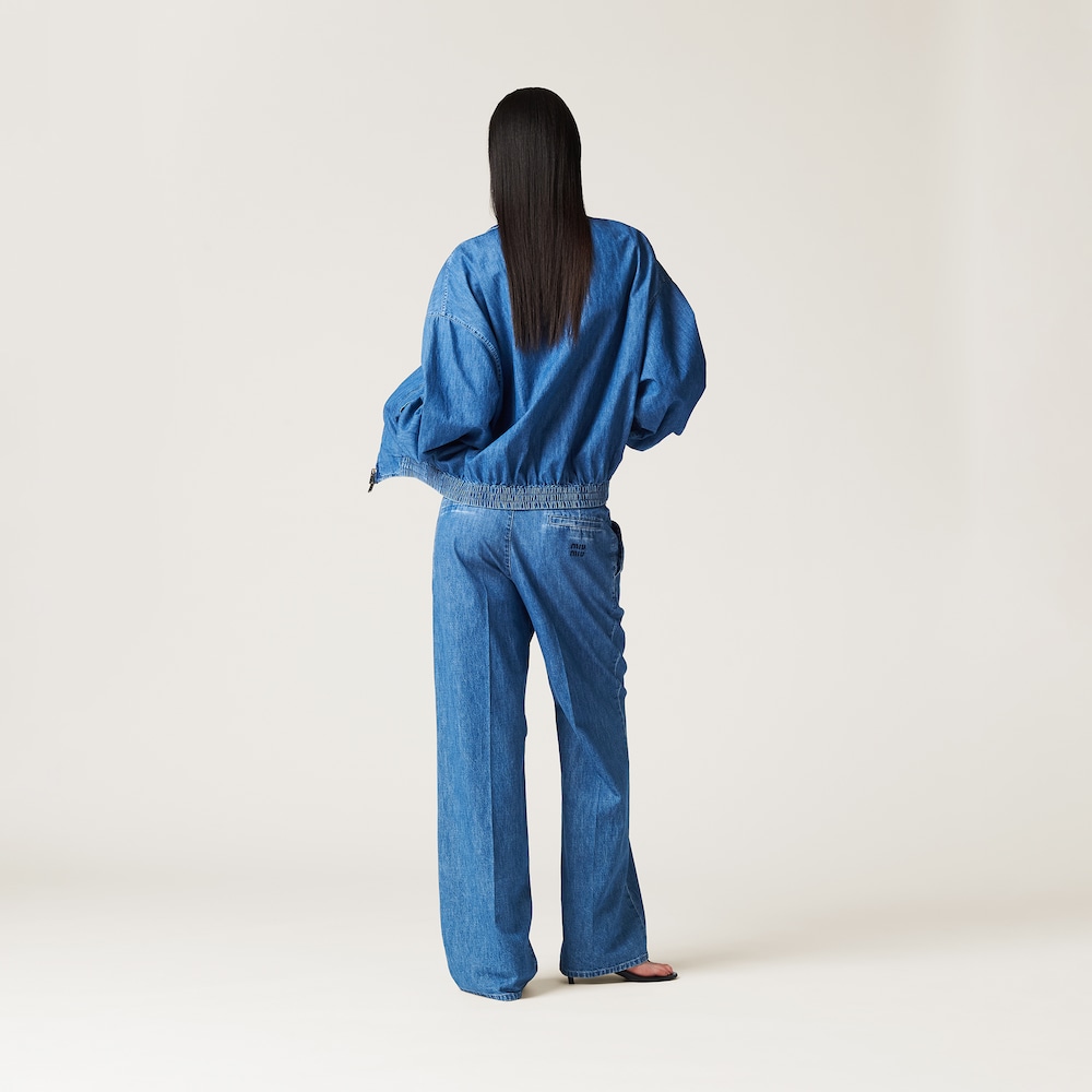 Chambray blouson jacket