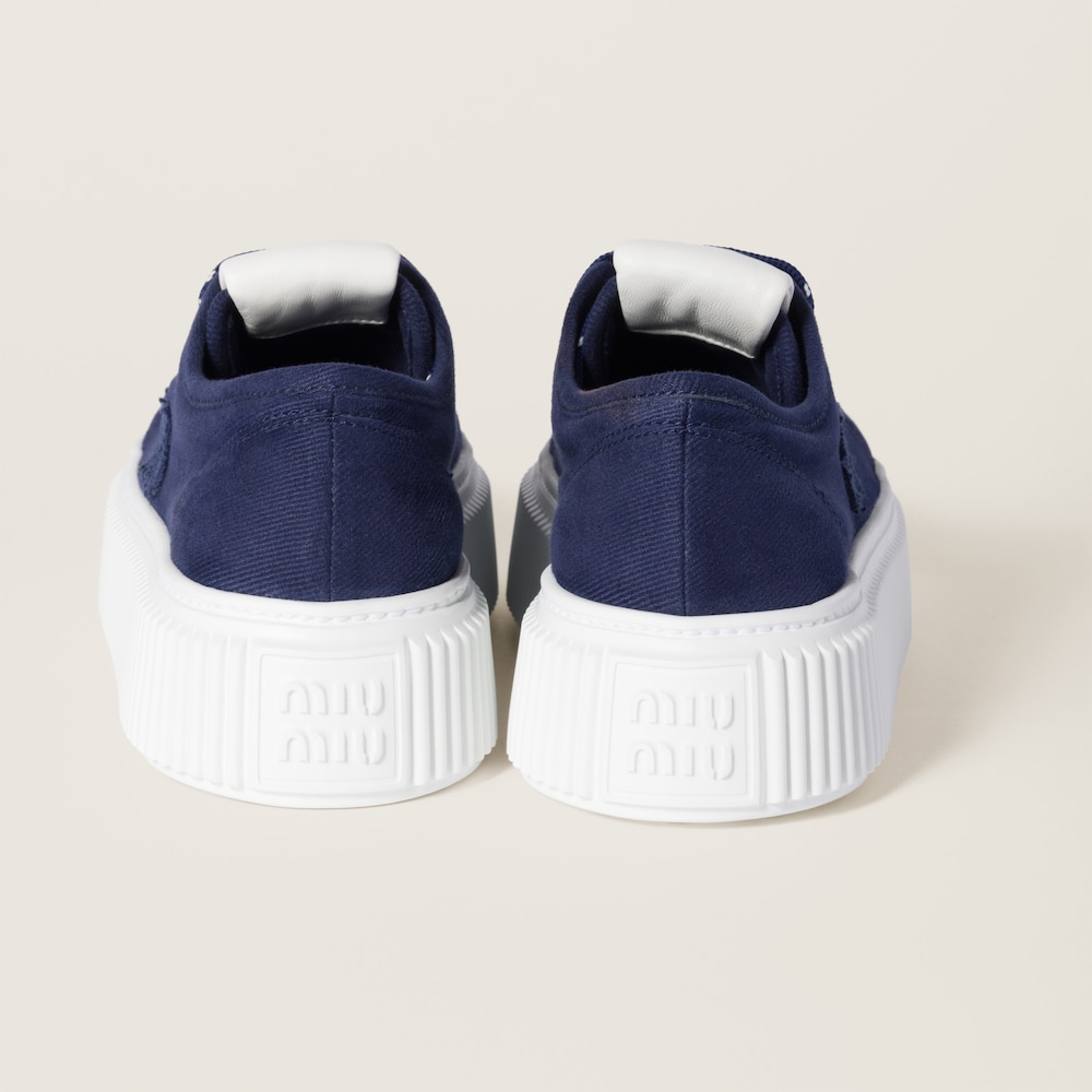 Denim sneakers with logo