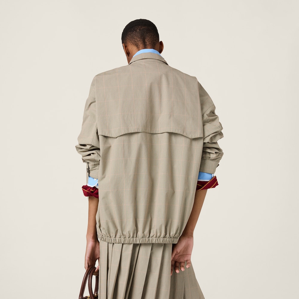 Technical check blouson jacket