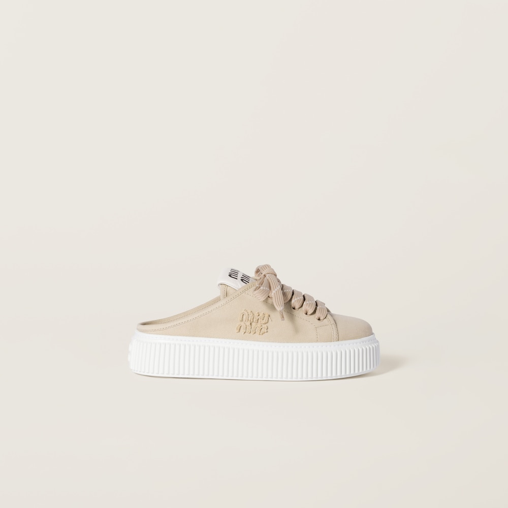 Denim sneaker mules