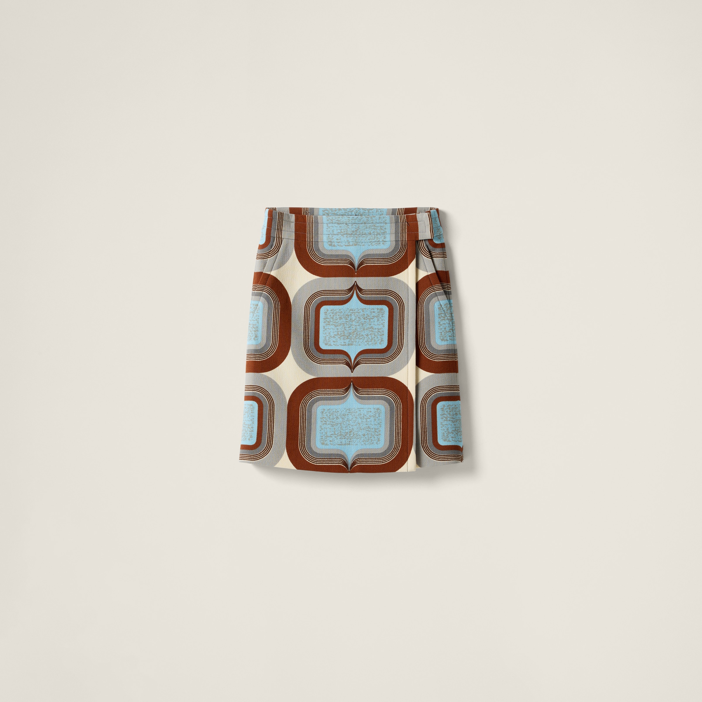 Printed natté skirt