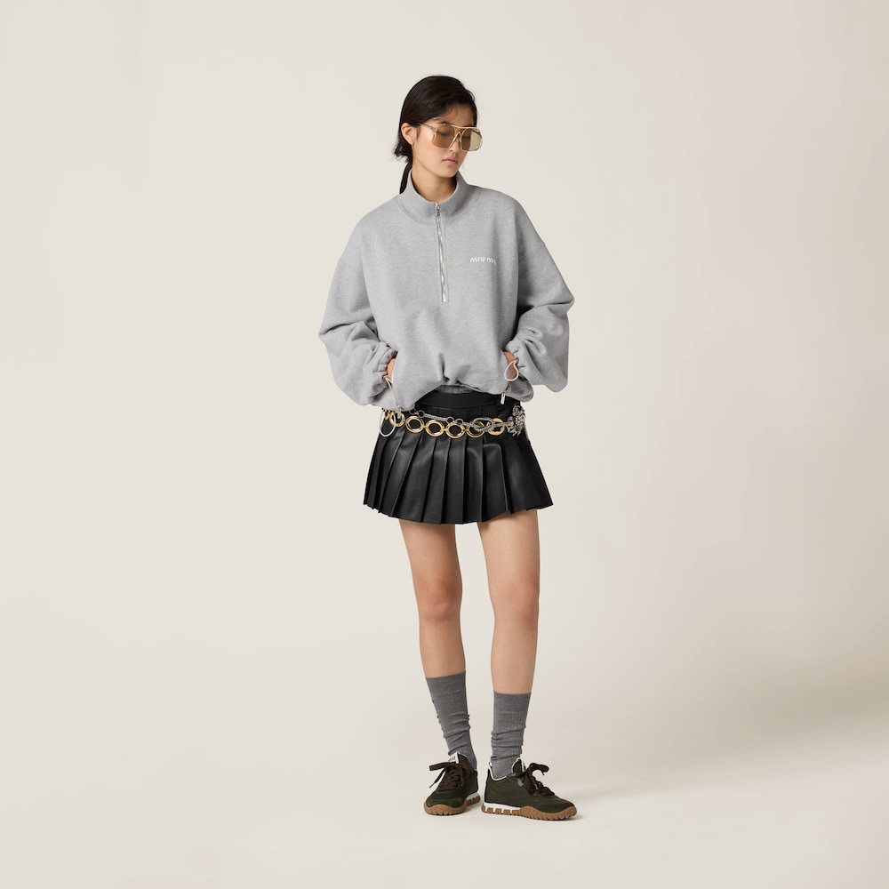 Nappa leather skirt