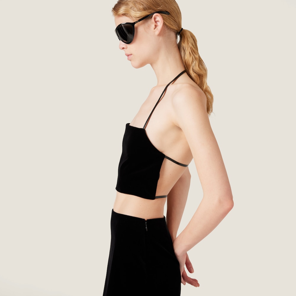 Stretch velvet top