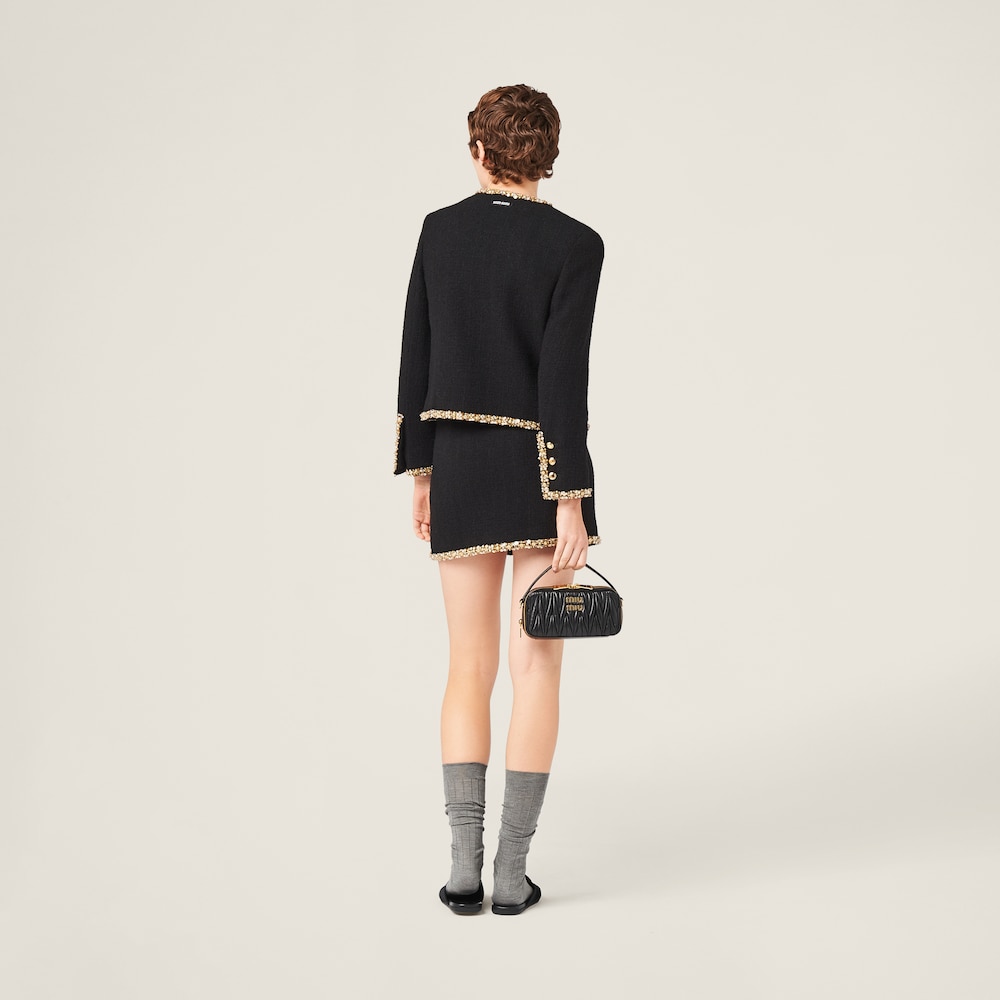 Single-breasted tweed jacket