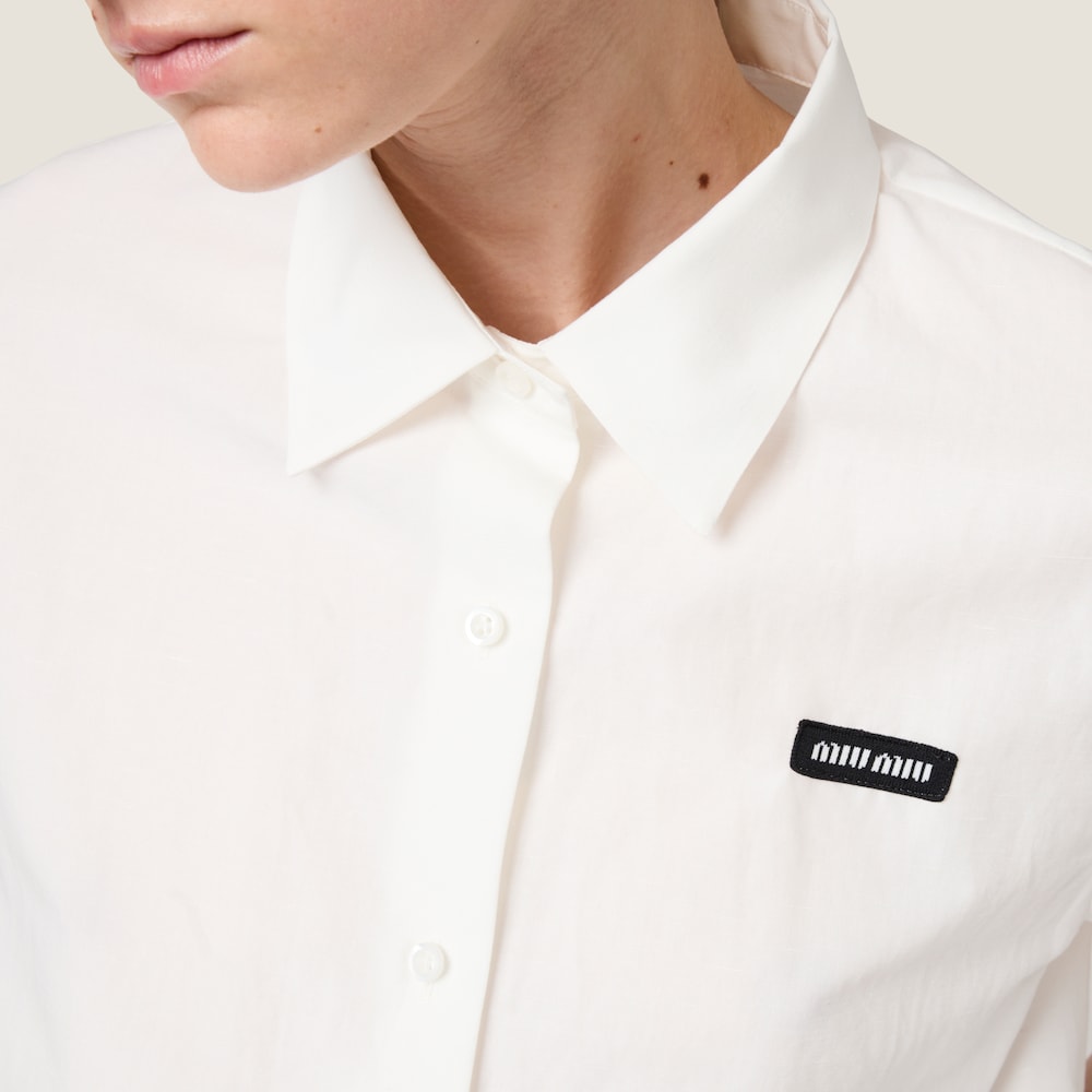 Slubbed poplin shirt