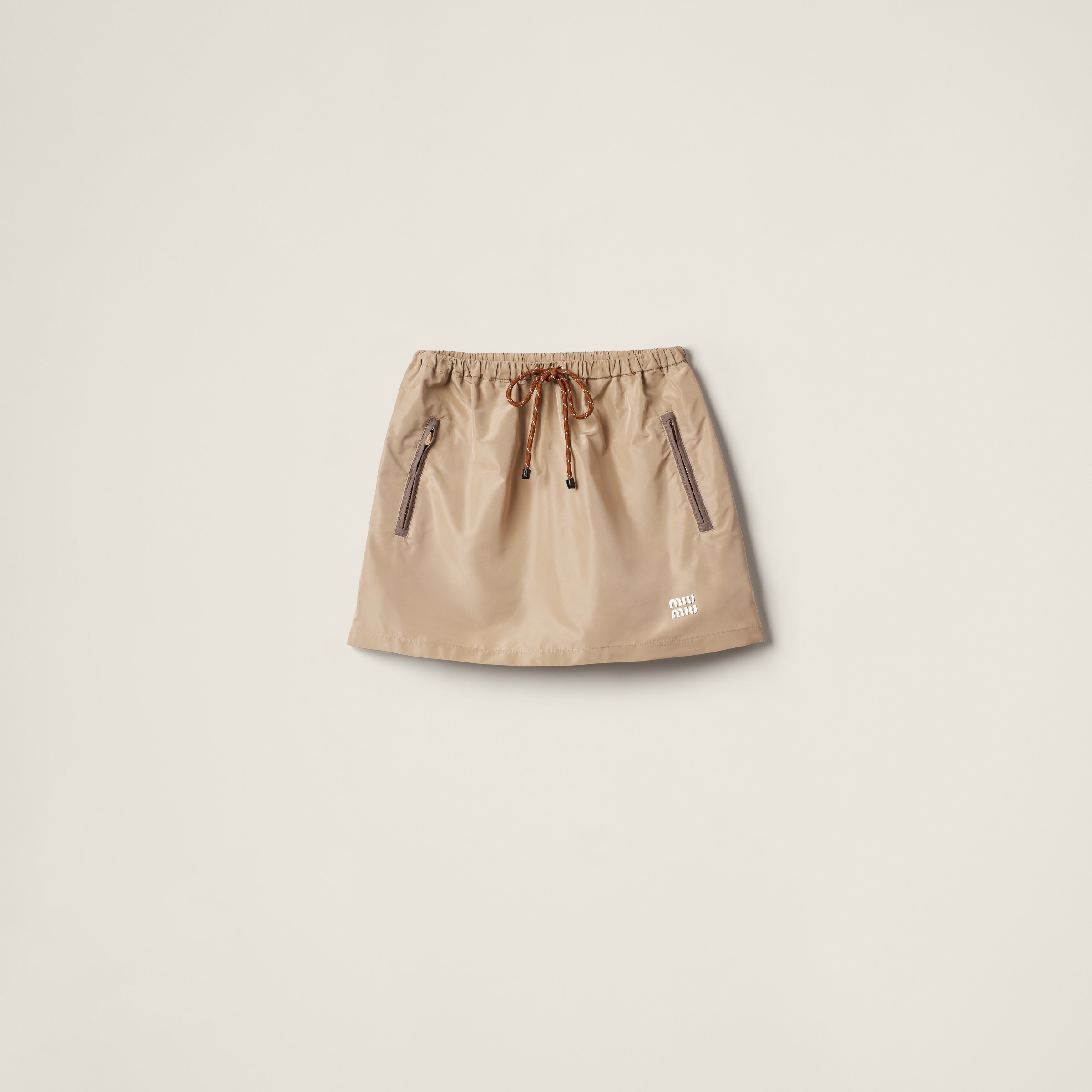 Technical fabric miniskirt