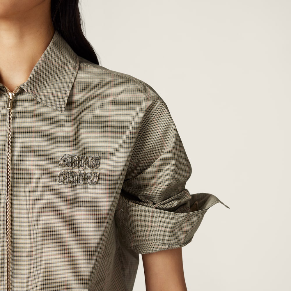 Technical check shirt
