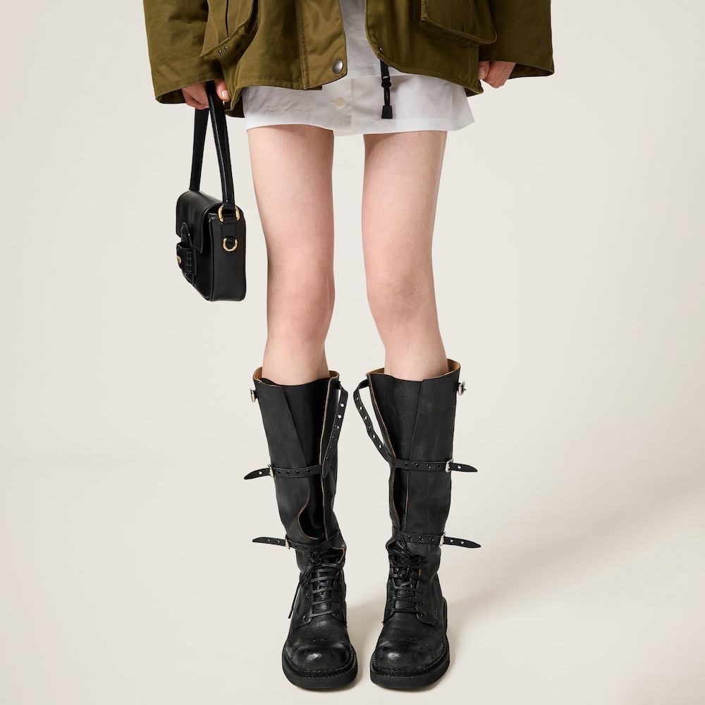 Leather boots